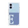 プレミアムスクエアケース with MagSafe［ オリジナル - initial two tone - E blue ］