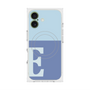 プレミアムスクエアケース with MagSafe［ オリジナル - initial two tone - E blue ］