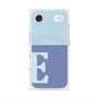 プレミアムスクエアケース with MagSafe［ オリジナル - initial two tone - E blue ］
