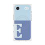 プレミアムスクエアケース with MagSafe［ オリジナル - initial two tone - E blue ］