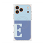 プレミアムスクエアケース with MagSafe［ オリジナル - initial two tone - E blue ］