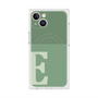 プレミアムスクエアケース with MagSafe［ オリジナル - initial two tone - E green ］