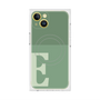 プレミアムスクエアケース with MagSafe［ オリジナル - initial two tone - E green ］
