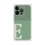 プレミアムスクエアケース with MagSafe［ オリジナル - initial two tone - E green ］
