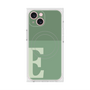 プレミアムスクエアケース with MagSafe［ オリジナル - initial two tone - E green ］
