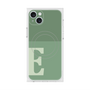 プレミアムスクエアケース with MagSafe［ オリジナル - initial two tone - E green ］