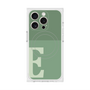 プレミアムスクエアケース with MagSafe［ オリジナル - initial two tone - E green ］