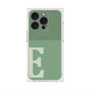 プレミアムスクエアケース with MagSafe［ オリジナル - initial two tone - E green ］