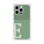 プレミアムスクエアケース with MagSafe［ オリジナル - initial two tone - E green ］