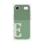 プレミアムスクエアケース with MagSafe［ オリジナル - initial two tone - E green ］