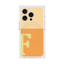 プレミアムスクエアケース with MagSafe［ オリジナル - initial two tone - F orange ］