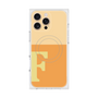 プレミアムスクエアケース with MagSafe［ オリジナル - initial two tone - F orange ］