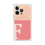 プレミアムスクエアケース with MagSafe［ オリジナル - initial two tone - F pink ］
