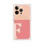 プレミアムスクエアケース with MagSafe［ オリジナル - initial two tone - F pink ］