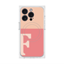 プレミアムスクエアケース with MagSafe［ オリジナル - initial two tone - F pink ］