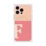 プレミアムスクエアケース with MagSafe［ オリジナル - initial two tone - F pink ］
