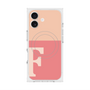 プレミアムスクエアケース with MagSafe［ オリジナル - initial two tone - F pink ］