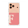 プレミアムスクエアケース with MagSafe［ オリジナル - initial two tone - F pink ］