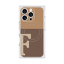 プレミアムスクエアケース with MagSafe［ オリジナル - initial two tone - F brown ］