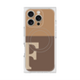 プレミアムスクエアケース with MagSafe［ オリジナル - initial two tone - F brown ］