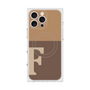 プレミアムスクエアケース with MagSafe［ オリジナル - initial two tone - F brown ］