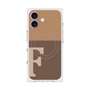 プレミアムスクエアケース with MagSafe［ オリジナル - initial two tone - F brown ］