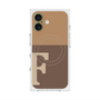 プレミアムスクエアケース with MagSafe［ オリジナル - initial two tone - F brown ］