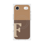 プレミアムスクエアケース with MagSafe［ オリジナル - initial two tone - F brown ］