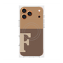プレミアムスクエアケース with MagSafe［ オリジナル - initial two tone - F brown ］