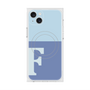 プレミアムスクエアケース with MagSafe［ オリジナル - initial two tone - F blue ］