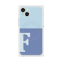 プレミアムスクエアケース with MagSafe［ オリジナル - initial two tone - F blue ］