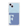 プレミアムスクエアケース with MagSafe［ オリジナル - initial two tone - F blue ］