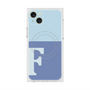 プレミアムスクエアケース with MagSafe［ オリジナル - initial two tone - F blue ］