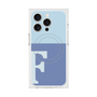 プレミアムスクエアケース with MagSafe［ オリジナル - initial two tone - F blue ］