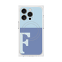 プレミアムスクエアケース with MagSafe［ オリジナル - initial two tone - F blue ］