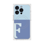プレミアムスクエアケース with MagSafe［ オリジナル - initial two tone - F blue ］