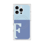 プレミアムスクエアケース with MagSafe［ オリジナル - initial two tone - F blue ］