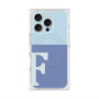 プレミアムスクエアケース with MagSafe［ オリジナル - initial two tone - F blue ］