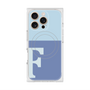 プレミアムスクエアケース with MagSafe［ オリジナル - initial two tone - F blue ］