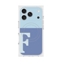 プレミアムスクエアケース with MagSafe［ オリジナル - initial two tone - F blue ］
