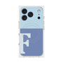 プレミアムスクエアケース with MagSafe［ オリジナル - initial two tone - F blue ］