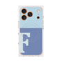 プレミアムスクエアケース with MagSafe［ オリジナル - initial two tone - F blue ］