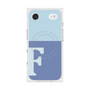 プレミアムスクエアケース with MagSafe［ オリジナル - initial two tone - F blue ］