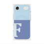 プレミアムスクエアケース with MagSafe［ オリジナル - initial two tone - F blue ］