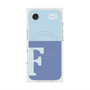 プレミアムスクエアケース with MagSafe［ オリジナル - initial two tone - F blue ］
