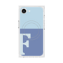プレミアムスクエアケース with MagSafe［ オリジナル - initial two tone - F blue ］