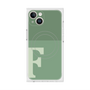プレミアムスクエアケース with MagSafe［ オリジナル - initial two tone - F green ］