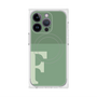 プレミアムスクエアケース with MagSafe［ オリジナル - initial two tone - F green ］