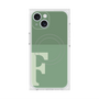 プレミアムスクエアケース with MagSafe［ オリジナル - initial two tone - F green ］
