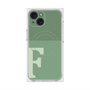 プレミアムスクエアケース with MagSafe［ オリジナル - initial two tone - F green ］